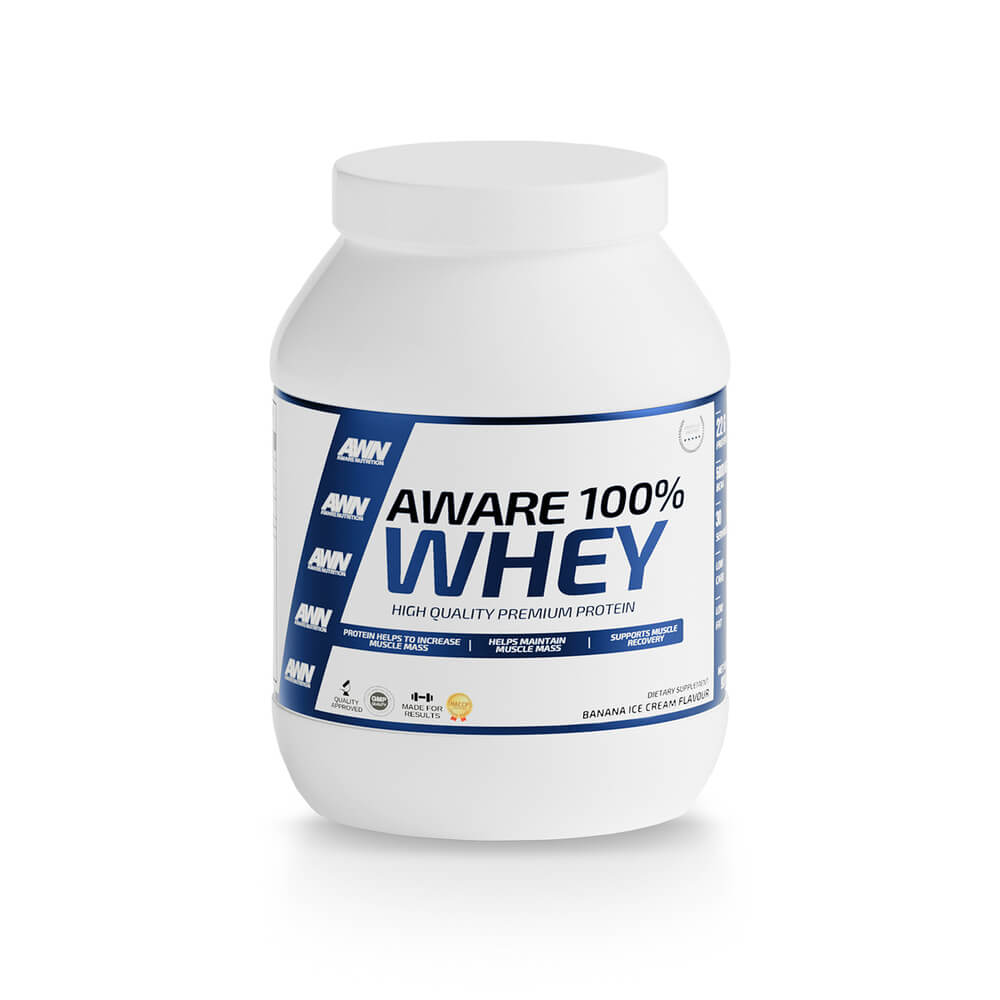 Aware Whey Protein 100 %, 900 g, Banana Ice Cream