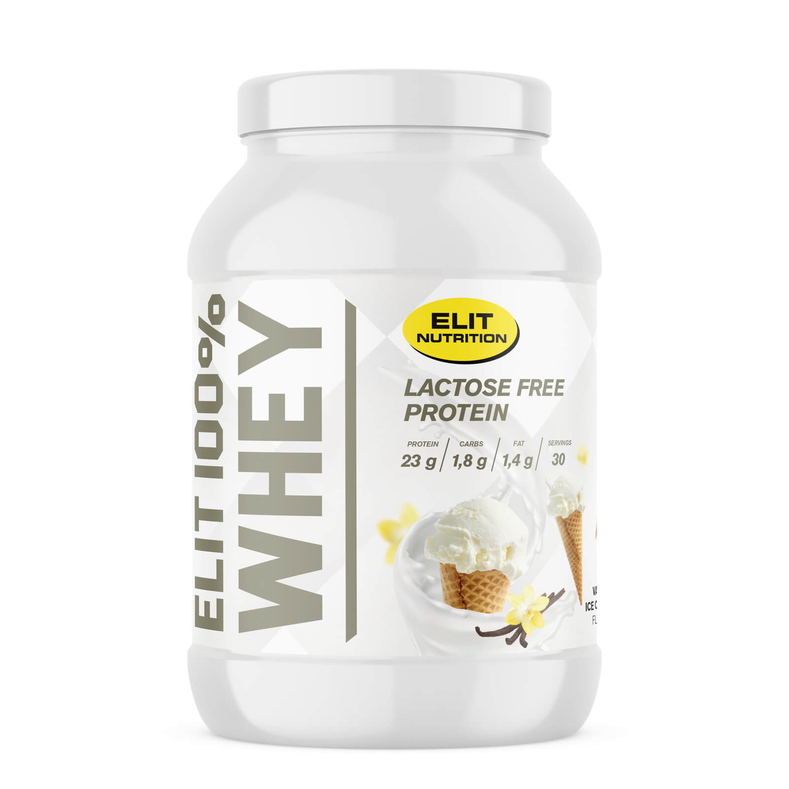 Kolla in Elit 100% Whey, Lactose Free, 900 g, Elit Nutrition hos SportGymButiken.se