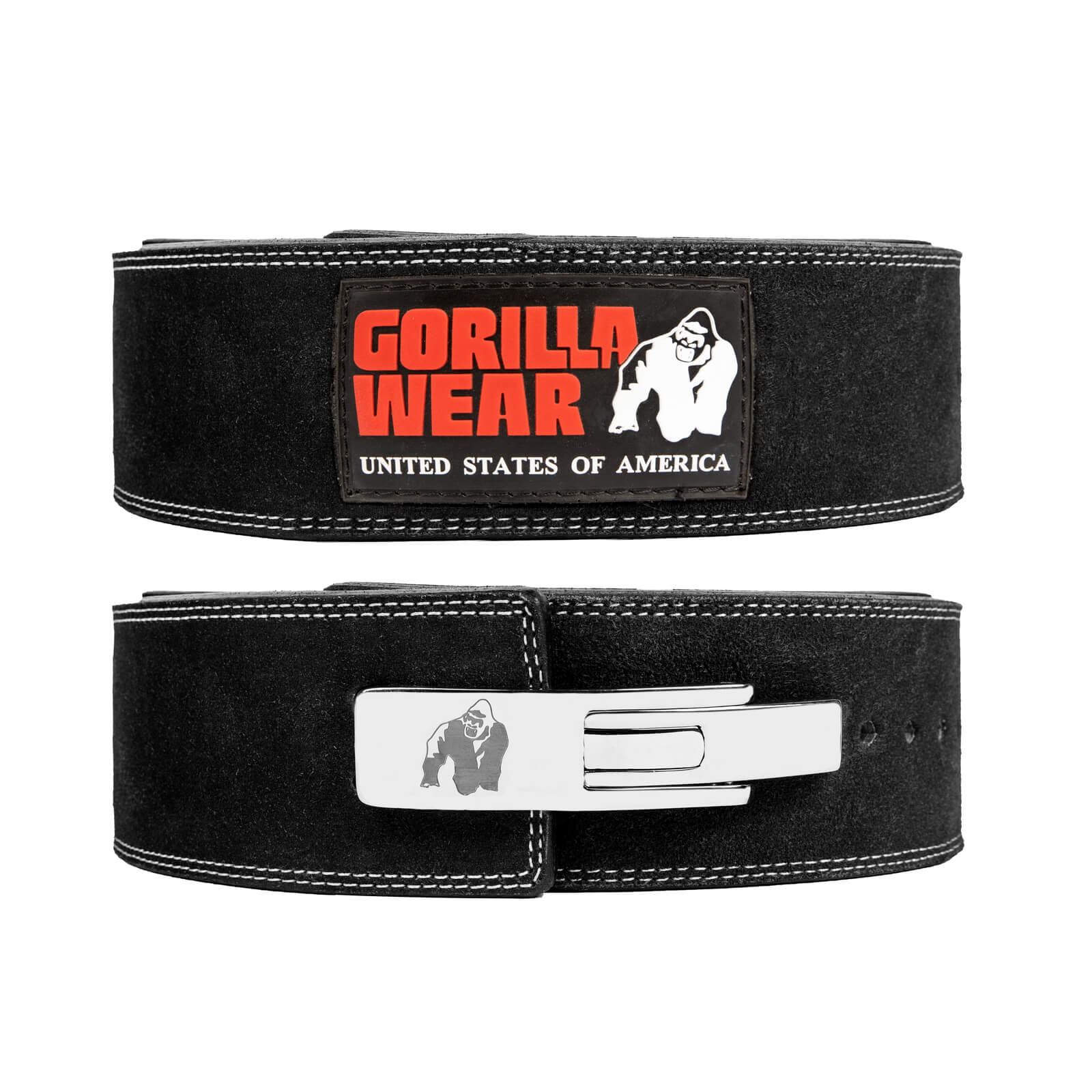 4 Inch Powerlifting Lever Belt, black, Gorilla Wear