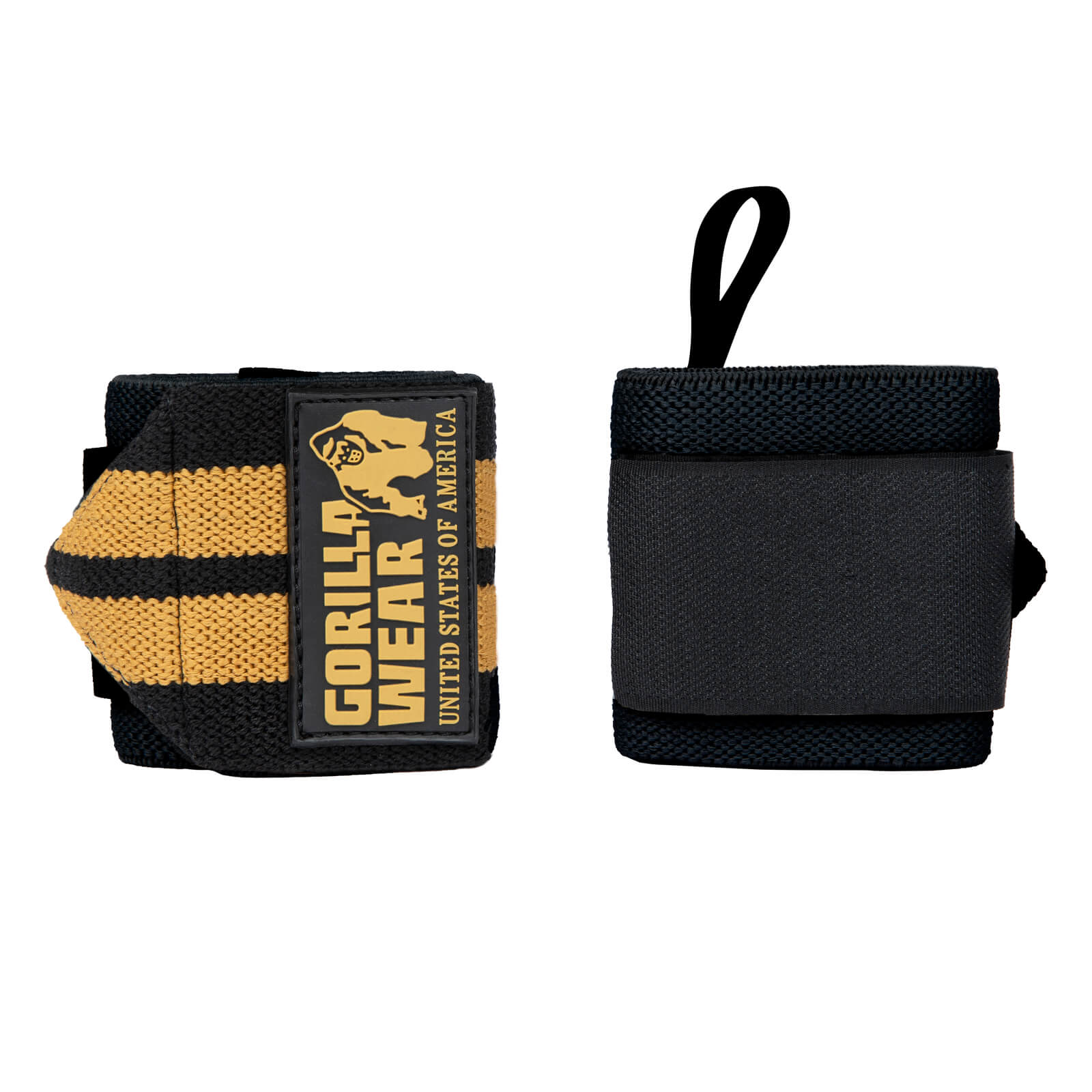 Kolla in Wrist Wraps Pro, black/gold, Gorilla Wear hos SportGymButiken.se