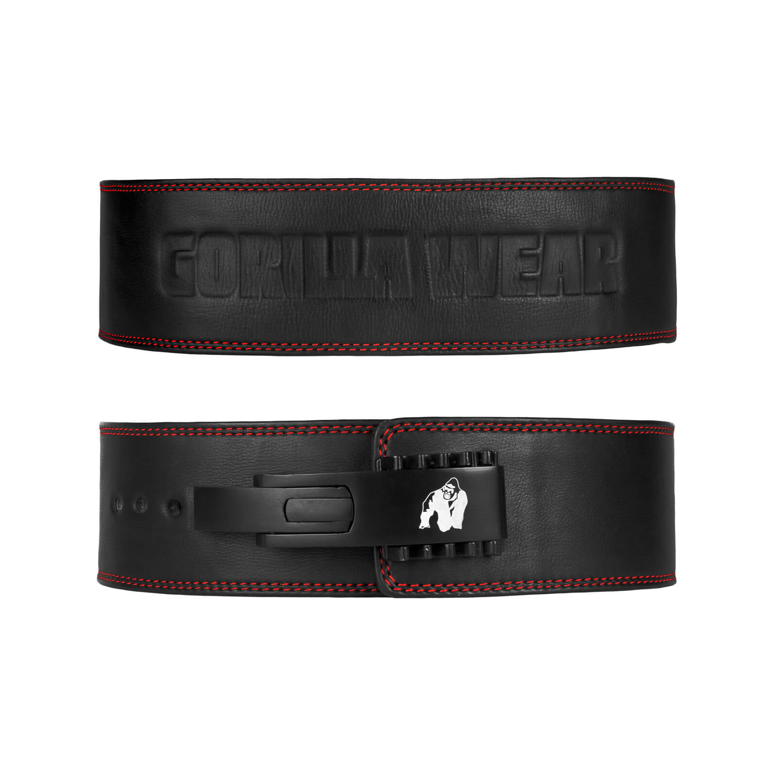 Kolla in 4 Inch Premium Lever Belt, black, Gorilla Wear hos SportGymButiken.se