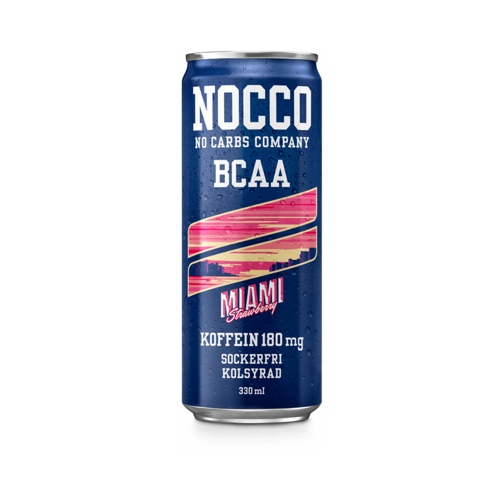 Kolla in NOCCO  Miami Strawberry, 330 ml hos SportGymButiken.se