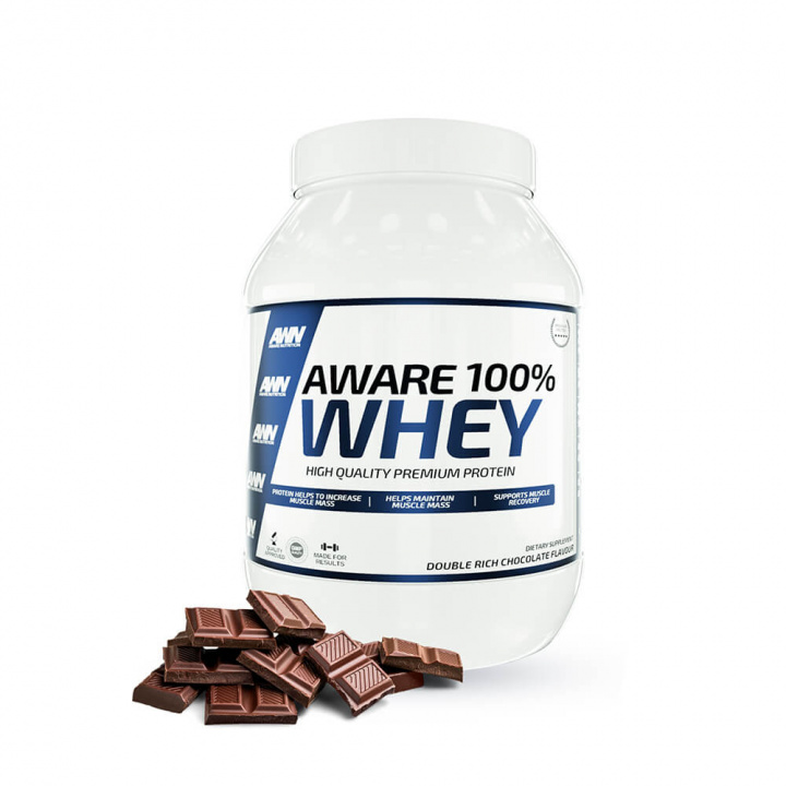 Kolla Aware Whey Protein 100 %, 900 g, Double Rich Chocolate hos SportGymButiken