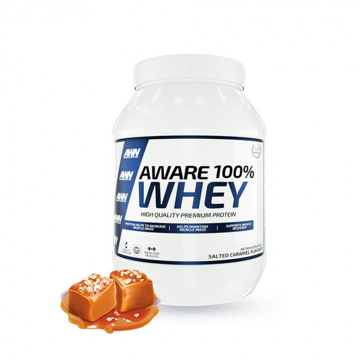 Kolla Aware Whey Protein 100 %, 900 g, Salted Caramel hos SportGymButiken.se