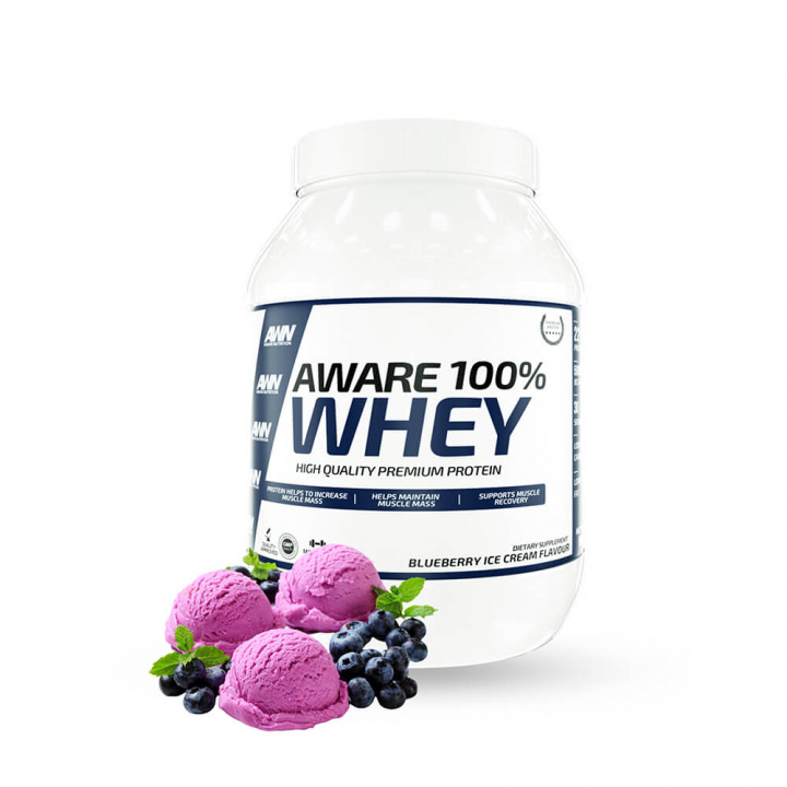 Kolla Aware Whey Protein 100 %, 900 g, Blueberry Ice Cream hos SportGymButiken.s