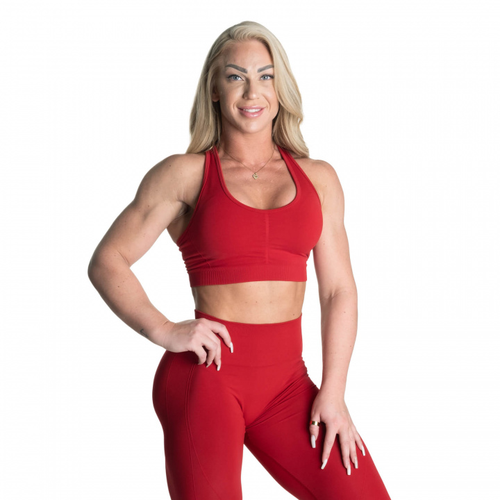 Scrunch Sports Bra, chili red, Better Bodies i gruppen Damkläder / Underkläder / Sport-BH hos Sportgymbutiken.se (BB-111090-370r)