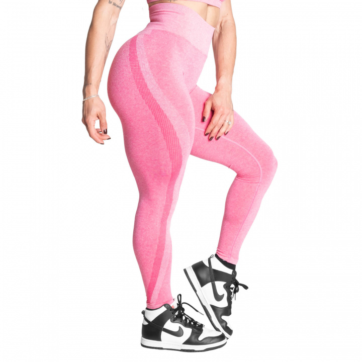 Curve Scrunch Leggings, hot pink melange, Better Bodies i gruppen Damkläder / Byxor & Tights / Träningstights hos Sportgymbutiken.se (BB-111150-457r)