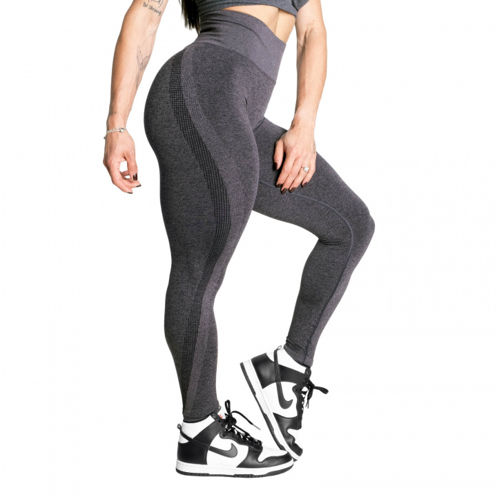 Curve Scrunch Leggings, black melange, Better Bodies i gruppen Damkläder / Byxor & Tights / Träningstights hos Sportgymbutiken.se (BB-111150-920r)