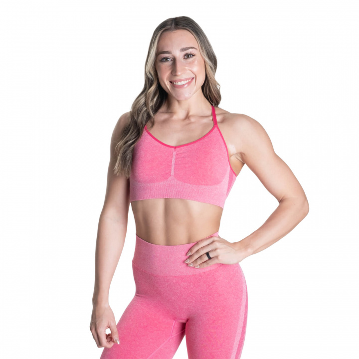 Curve Scrunch Bra, hot pink melange, Better Bodies i gruppen Damkläder / Underkläder / Sport-BH hos Sportgymbutiken.se (BB-111151-457r)