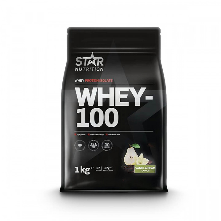 Kolla in Whey-100, 1 kg, Vanilla/Pear hos SportGymButiken.se