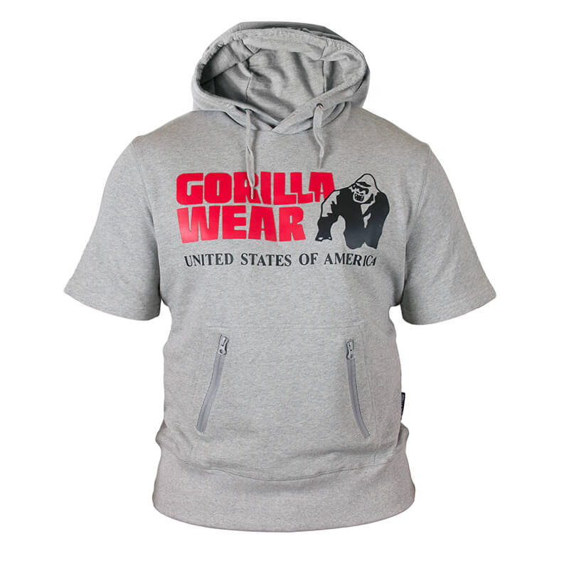 Kop Boston Short Sleeve Hoodie gra Gorilla Wear Sportgymbutiken