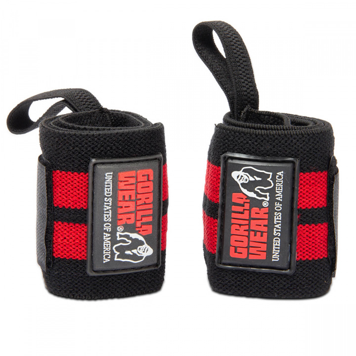 Kolla in Wrist Wraps Pro, black/red, Gorilla Wear hos SportGymButiken.se