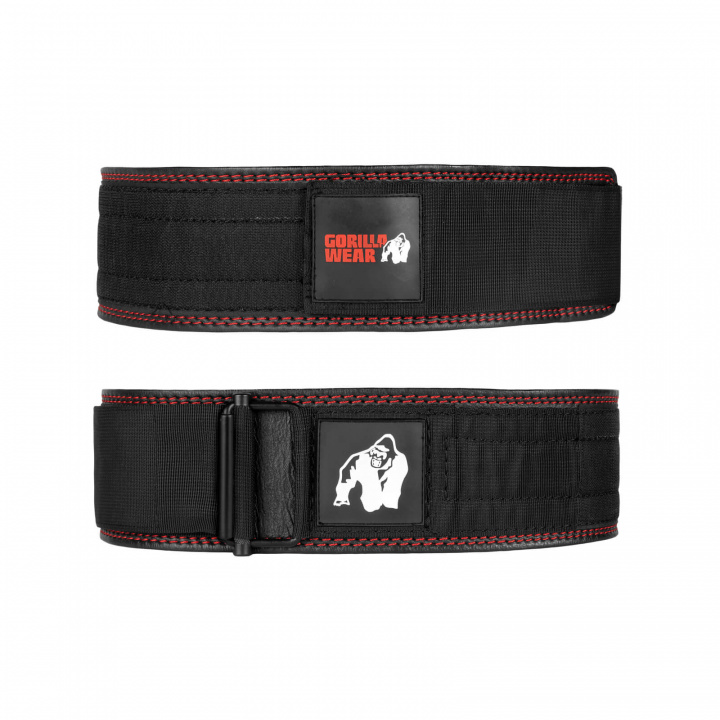 Kolla in 4 Inch Premium Lifting Belt, black, Gorilla Wear hos SportGymButiken.se