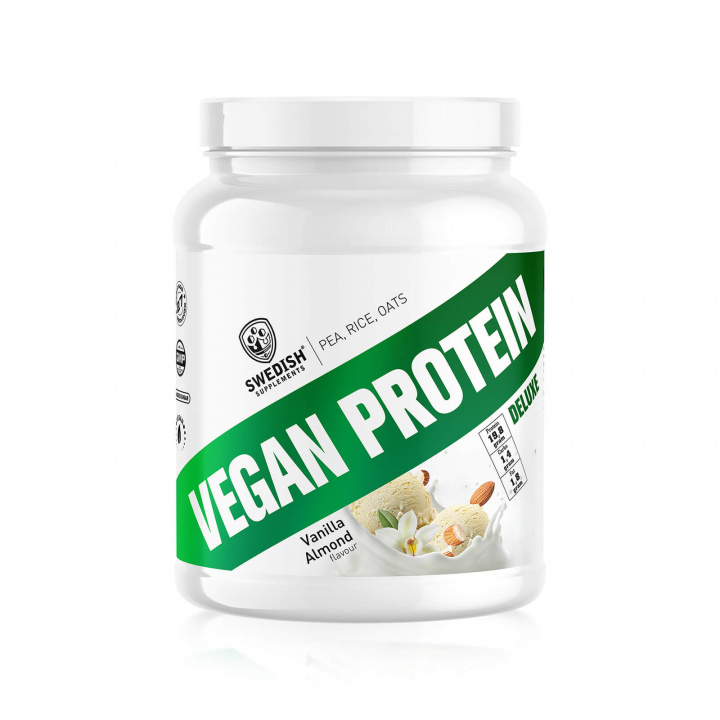 Kolla Vegan Protein Deluxe, 750 g, Vanilla Almond hos SportGymButiken.se