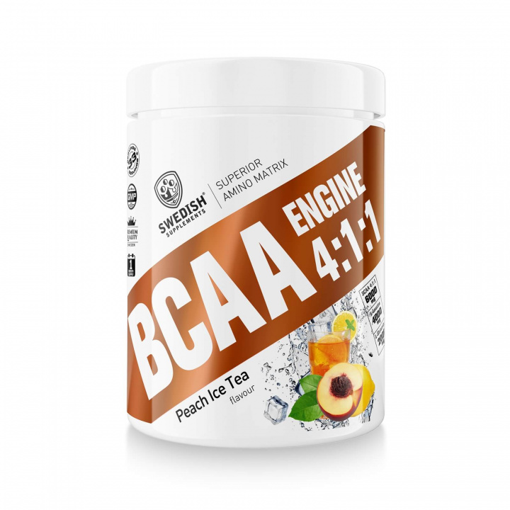 Kolla in BCAA Engine 4:1:1, 400 g, Peach Ice Tea hos SportGymButiken.se