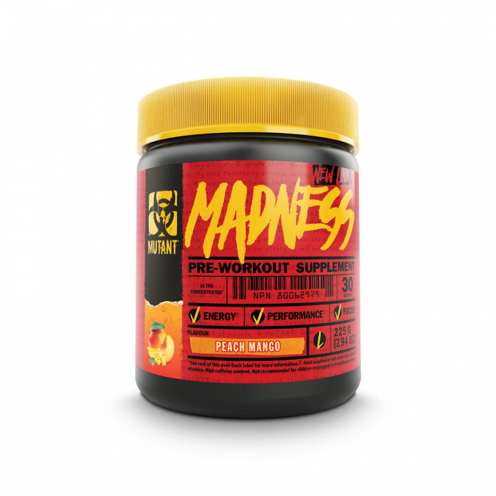 Kolla in Mutant Madness, 30 servings, Peach Mango hos SportGymButiken.se